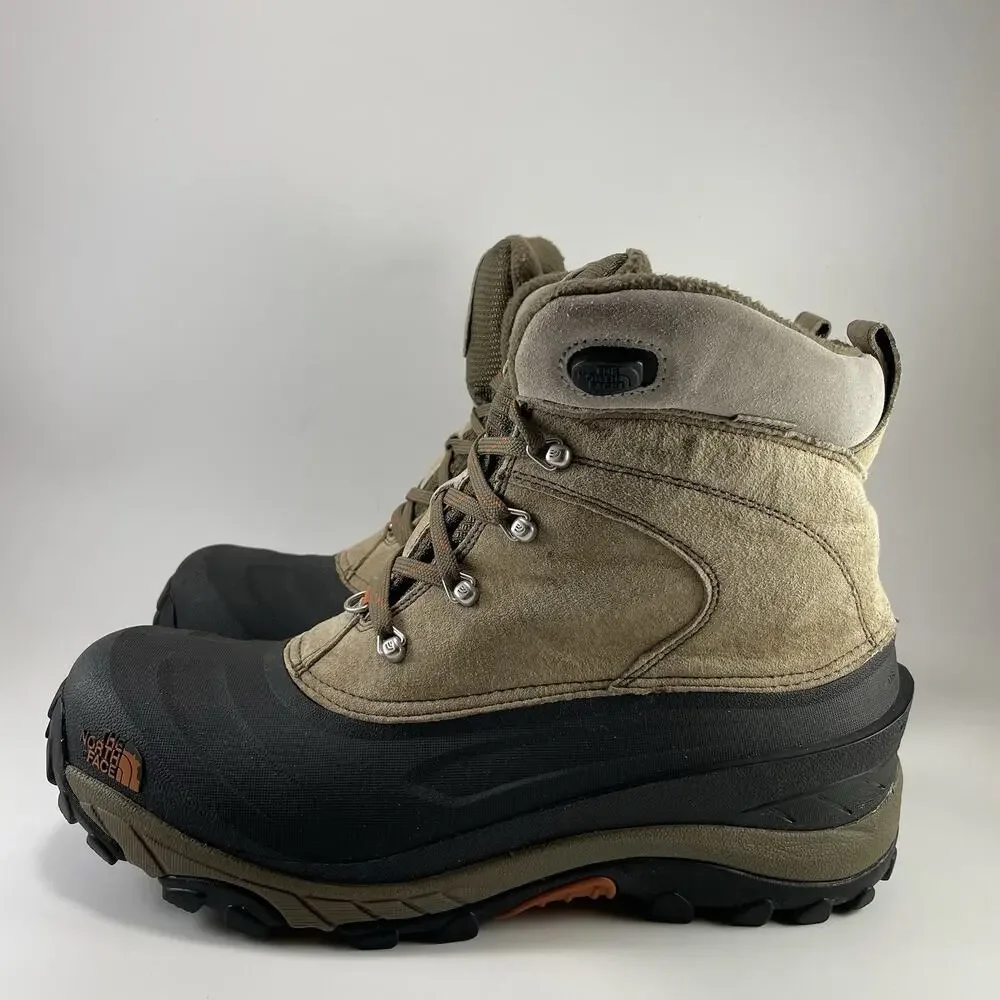 The North Face Chilkat II Boots Mens Size 12 Tan Black Waterproof Snow Winter
